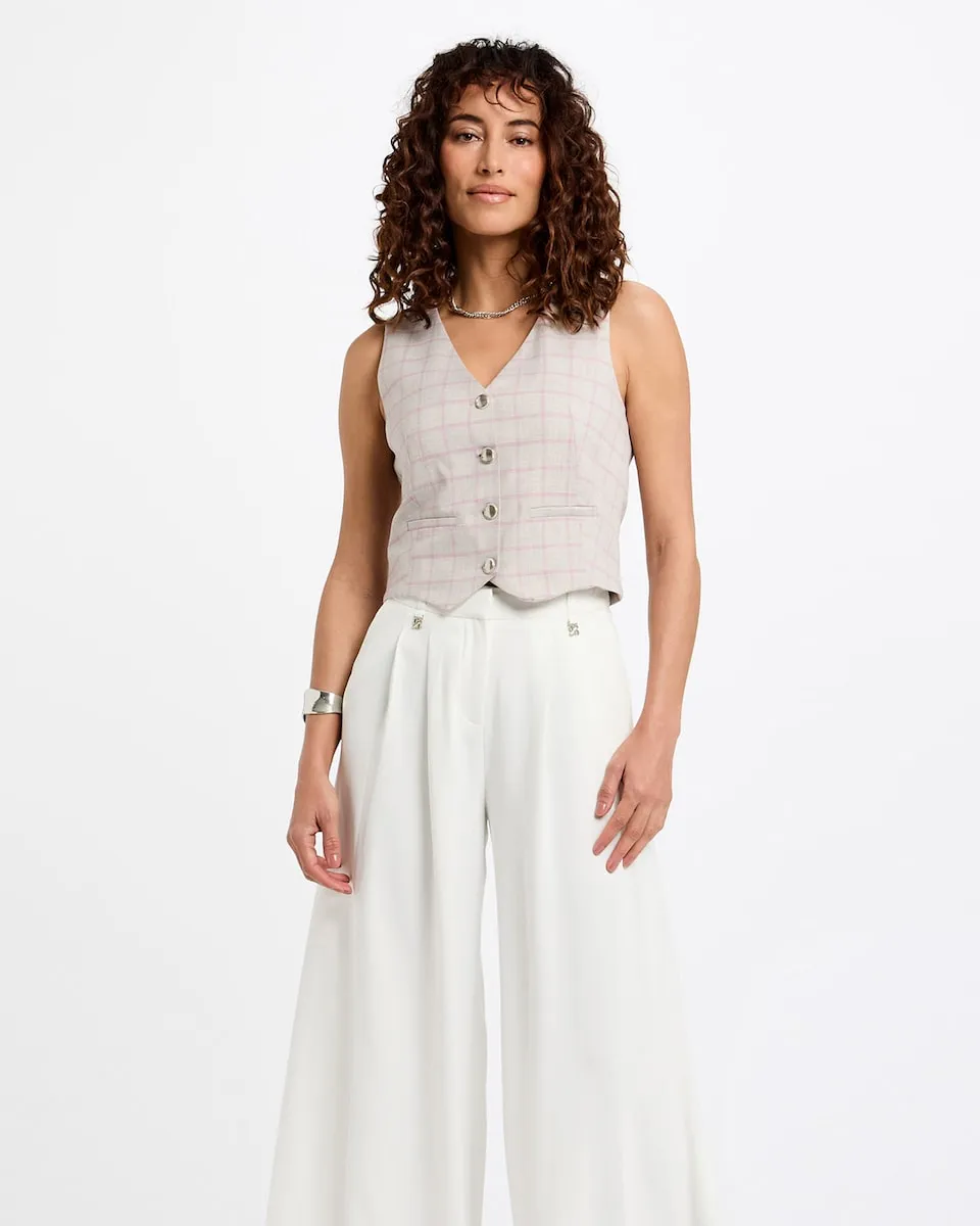 

Женский жилет без рукавов с принтом Morgan, бежевый