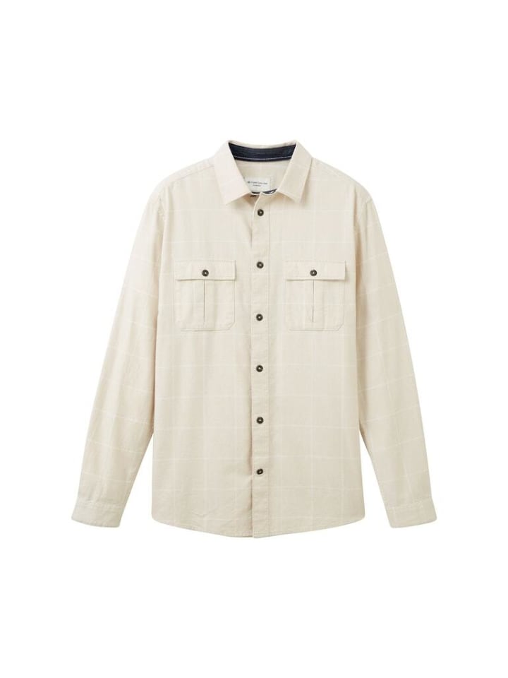 

Рубашка Tom Tailor, цвет vintage beige tonal check