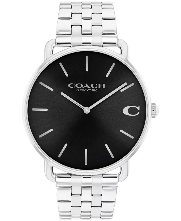 

Мужские часы Elliot с серебристым браслетом из нержавеющей стали, 43mm Coach