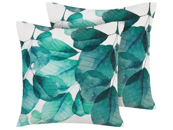 

Подушка Beliani 2 шт TREBBO, 45x45x45 см цвет blau/grün/petrol/weiß
