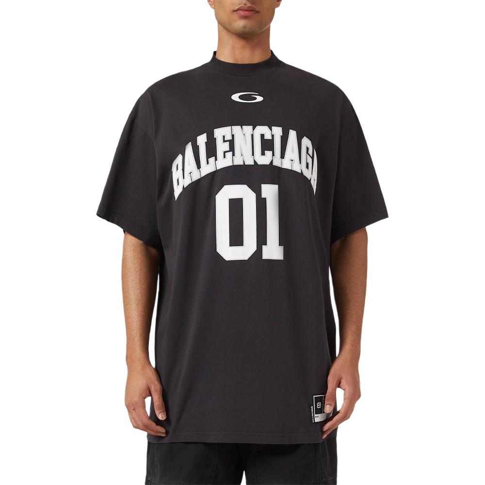 Balenciaga Футболка SS25 Regular Fit мужская black — фото 4