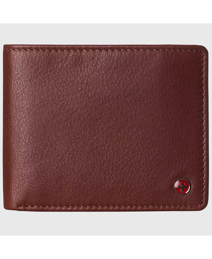 

Мужской кошелек Commuter RFID с двумя окошками для удостоверений и разделом для купюр Alpine Swiss, загар/бежевый