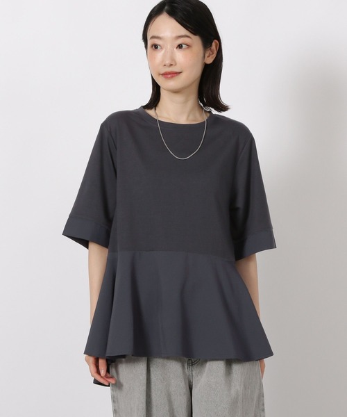 

Футболка с коротким рукавом, комбинированные материалы LAKOLE