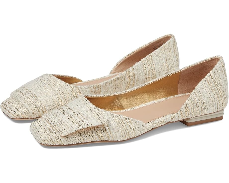 

Туфли на плоской подошве Franco Sarto Tracy Square Toe Flat, цвет Oro Gold Fabric