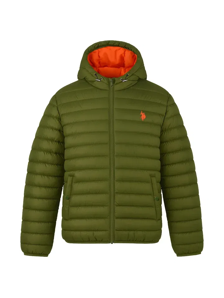 Стеганая куртка на молнии, U.S. Polo Assn., оливковый