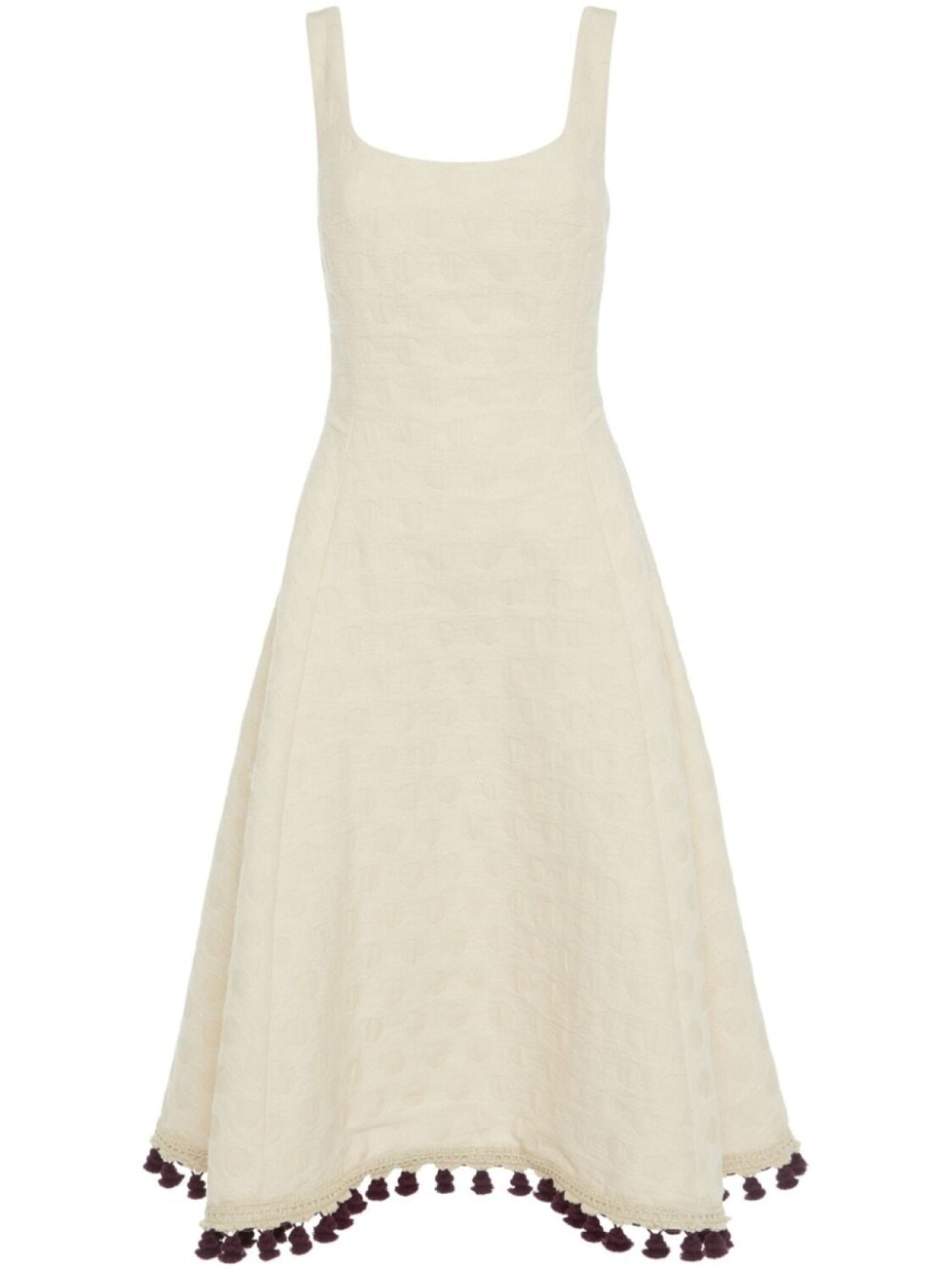 

La DoubleJ расклешенное платье Sophia с вышивкой, нейтральный цвет