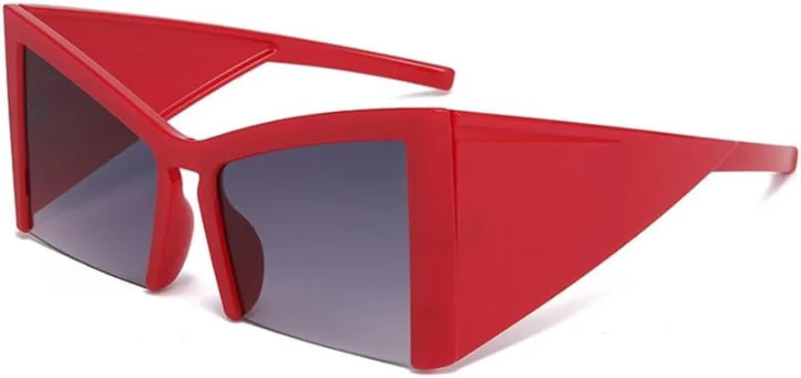 

Крупные солнцезащитные очки «кошачий глаз» для женщин, модные панк-стиль, полуободковые солнцезащитные очки для мужчин, уличный стиль, солнцезащитные очки MTZJH, 3