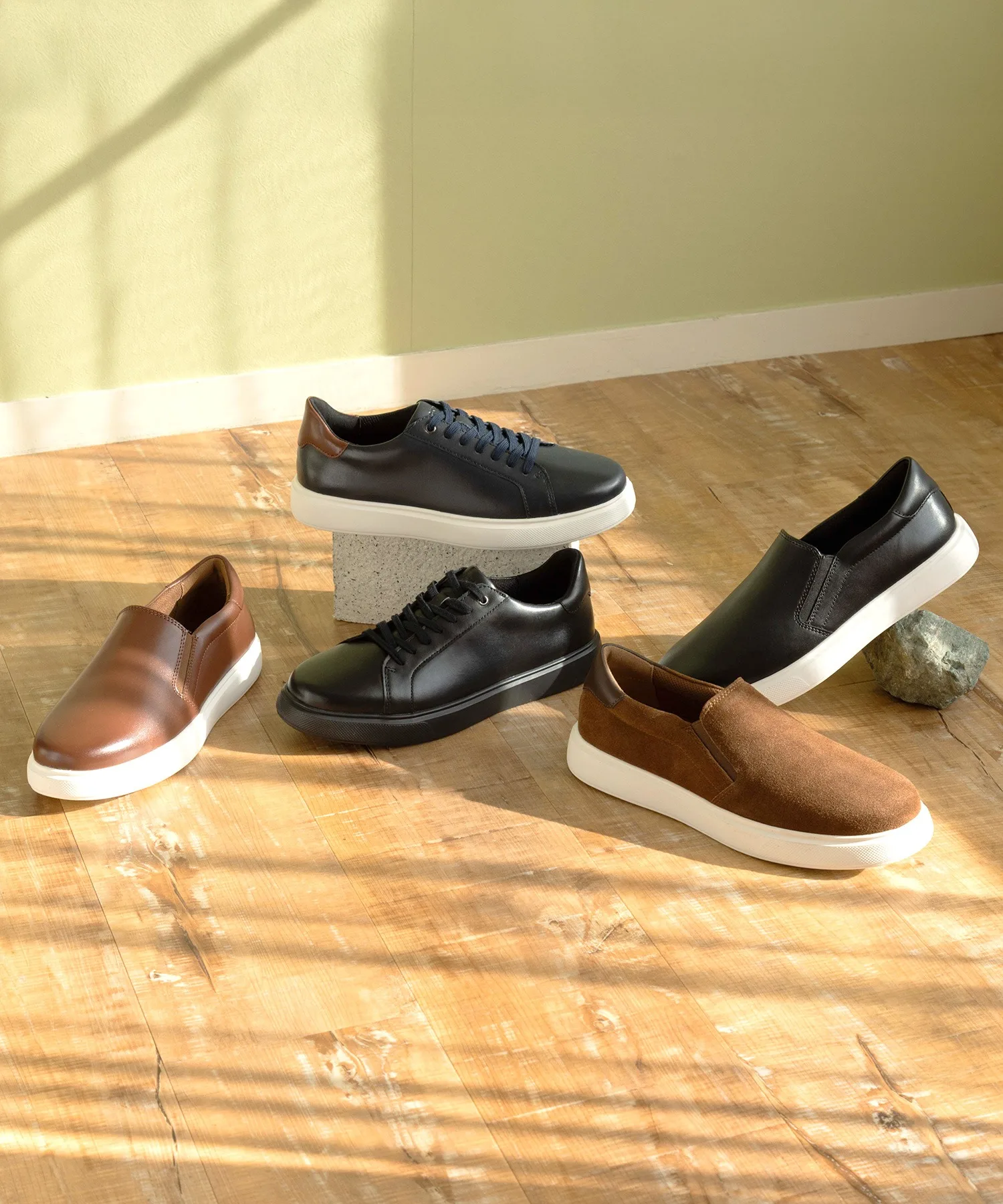 Мужские слипоны из натуральной кожи Beacon Light Step ROCKPORT черные — фото 2