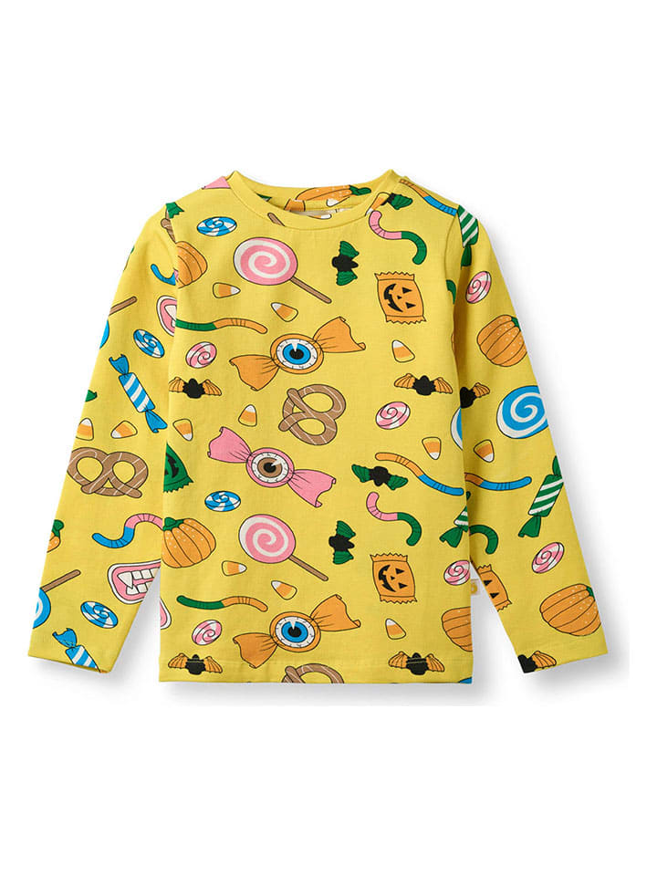 

Småfolk Футболка с длинными рукавами "Хэллоуинские сладости" желтого цвета