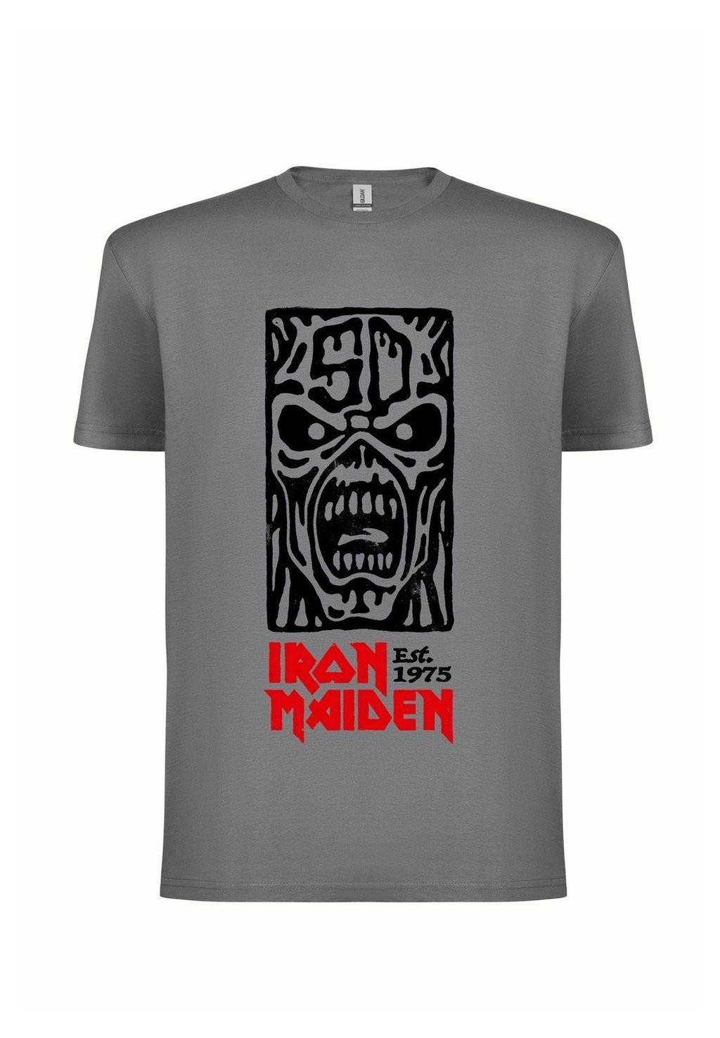 

Футболка с принтом IRON MAIDEN STAMP LOGO rockshirts, серый