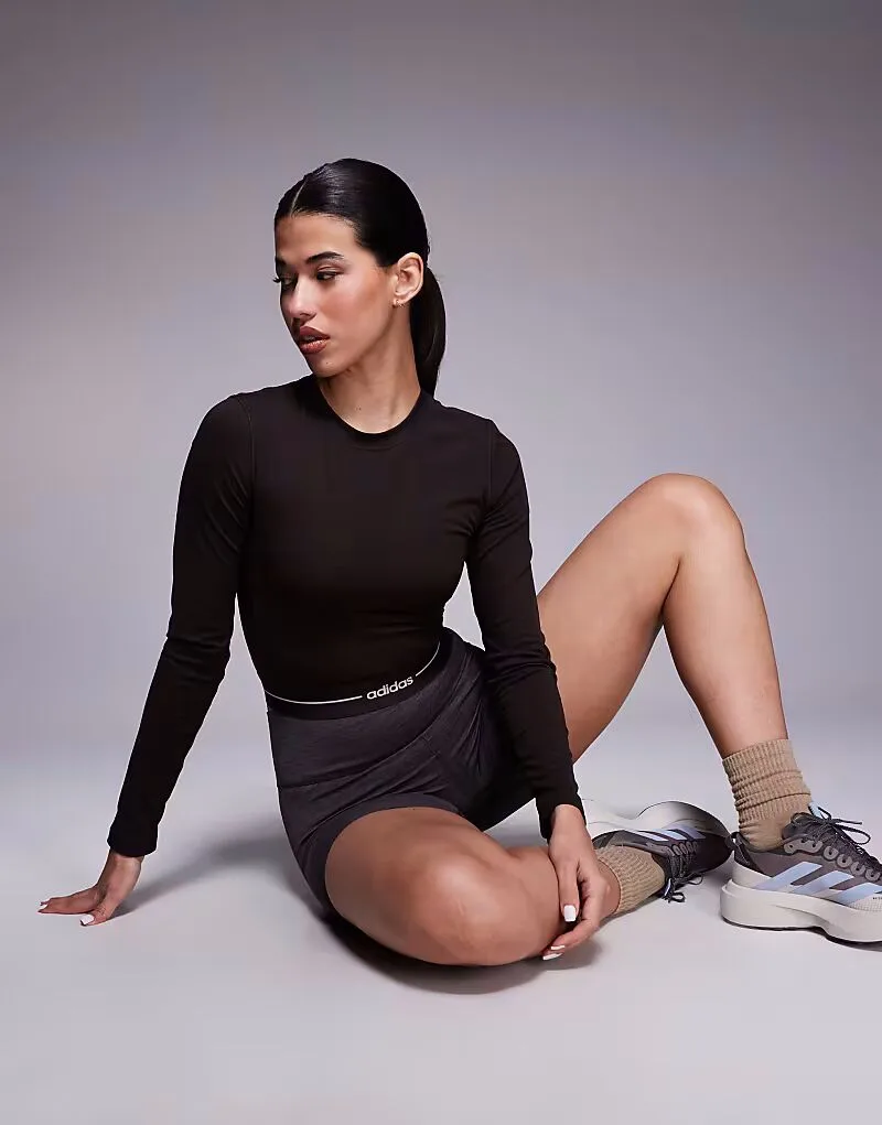 Adidas performance Футболка с длинными рукавами Adidas Training Hyperglam linear, коричневая