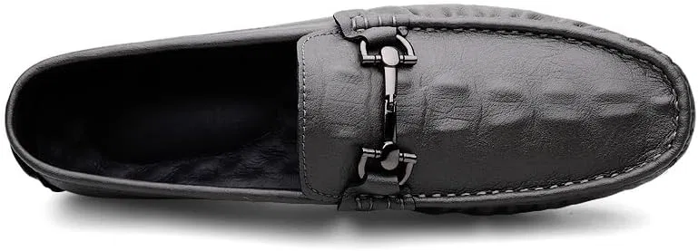 Лоферы мужские, кожа, крокодиловая текстура, Loafers, Grey SayfuR — фото 4