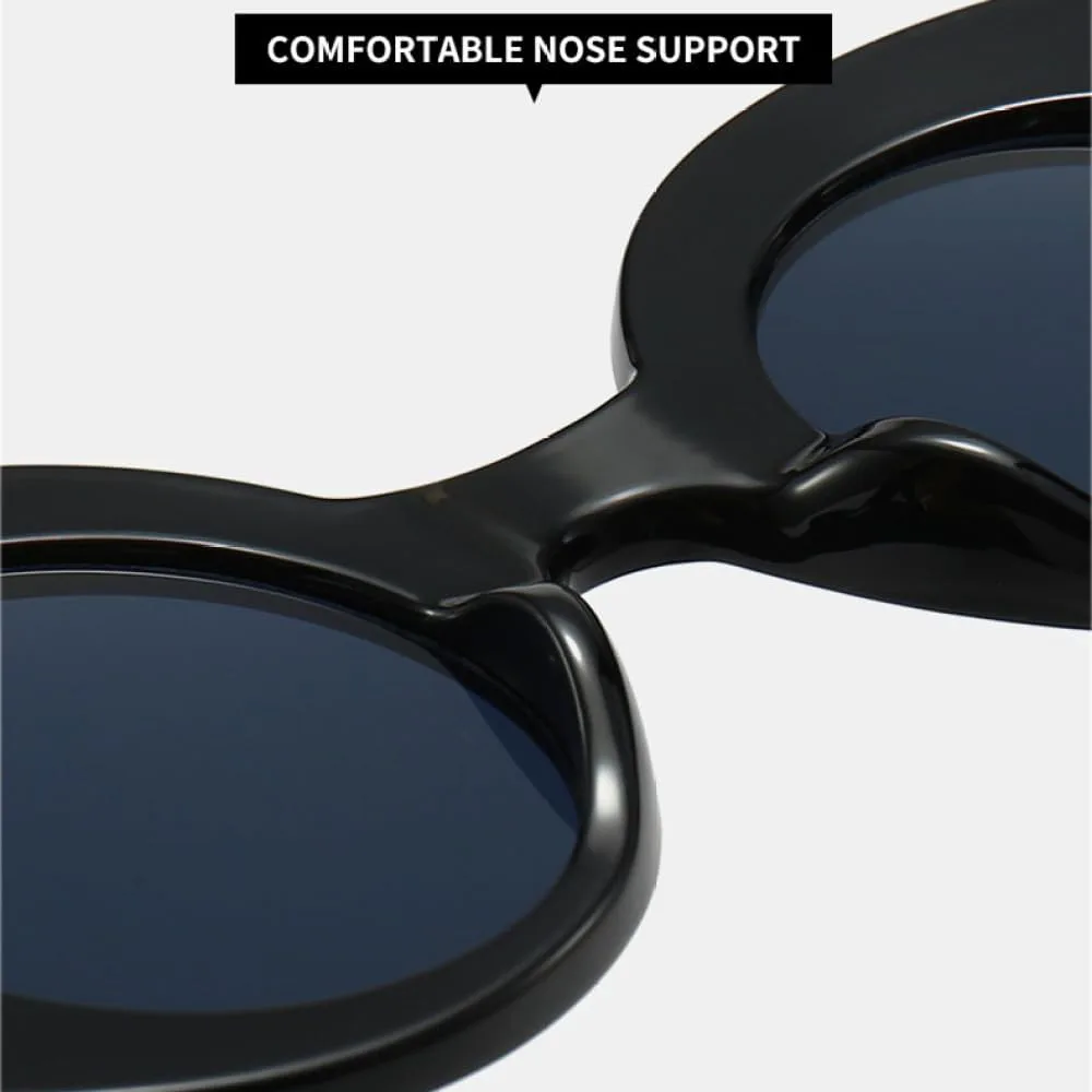 

Ретро-солнцезащитные очки овальной формы большого размера для женщин, модные солнцезащитные очки конфетных цветов для мужчин в стиле панк MTZJH, Red Light Gray