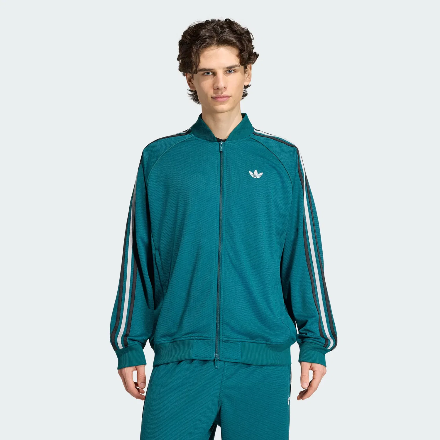 Толстовка на молнии Adidas Originals SST Adicolor Classics цвета ель — фото 2