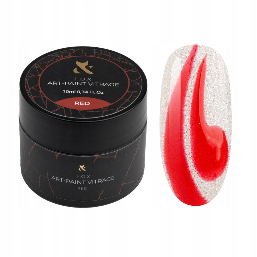 

Fox Art Paint Vitrage Red 10 мл Гель для ногтей TM F.O.X