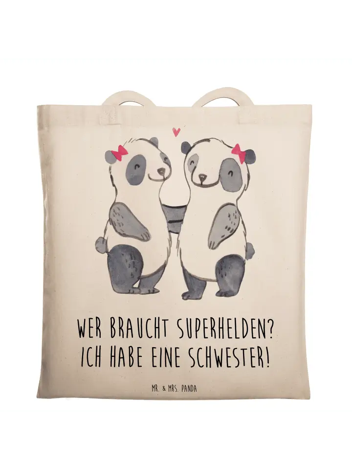 

Сумка для переноски Mr & Mrs Panda Liebe Schwester, кремовый