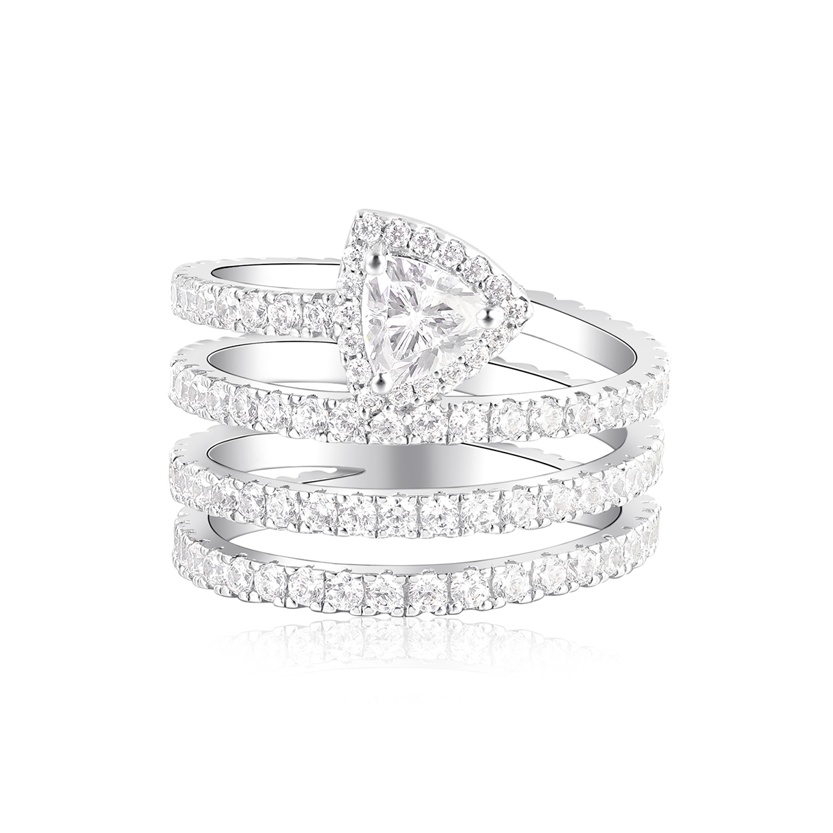 

Apm Monaco Кольцо 925 Sterling Silver, Crystal Diamond, женское серебряное