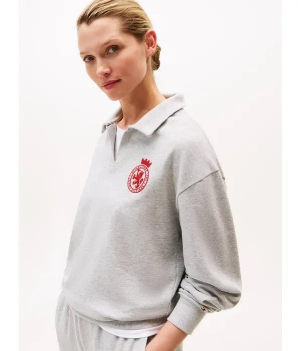 Толстовка loose fit Tommy Hilfiger, серый — фото 4