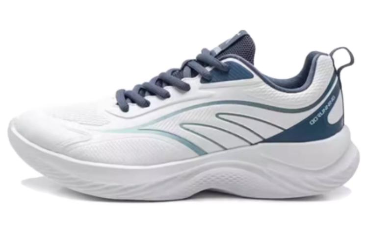 

Скользоустойчивые низкие кроссовки для бега мужские бело-голубые QIAODAN, Jordan White/Coastal Blue