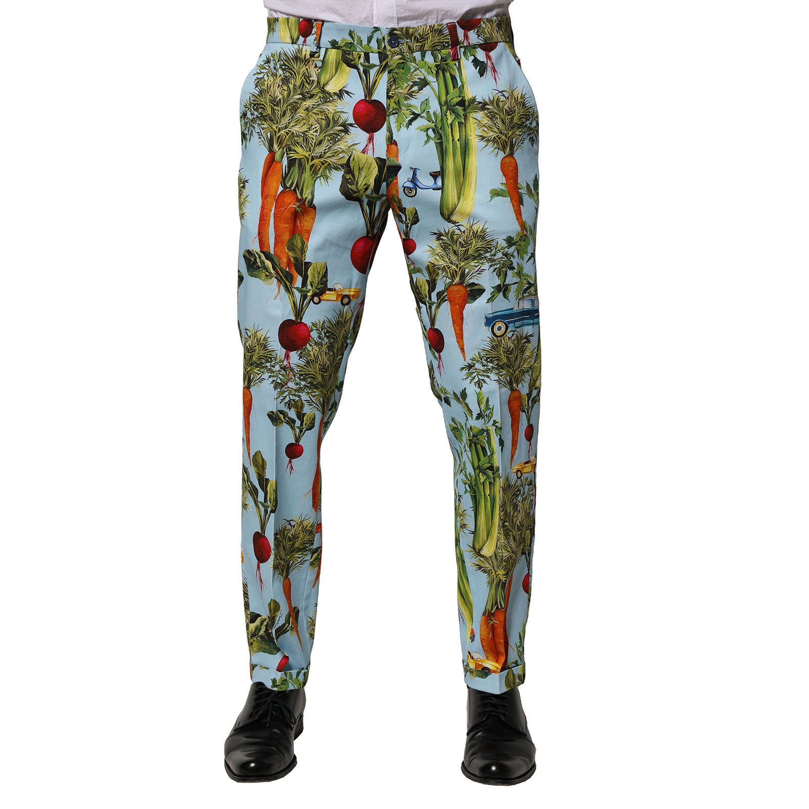 Разноцветные хлопковые зауженные мужские брюки Dolce & Gabbana, Multicolor