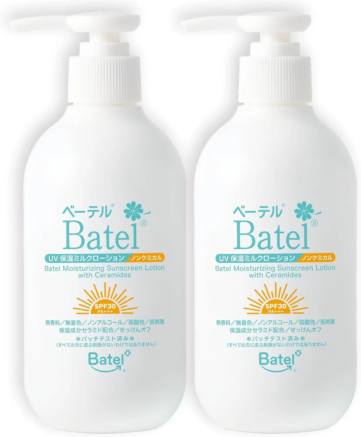 Солнцезащитный лосьон Batel UV Moisturizing Milk, набор 2 шт., 250 г, SPF30 PA+++, белый