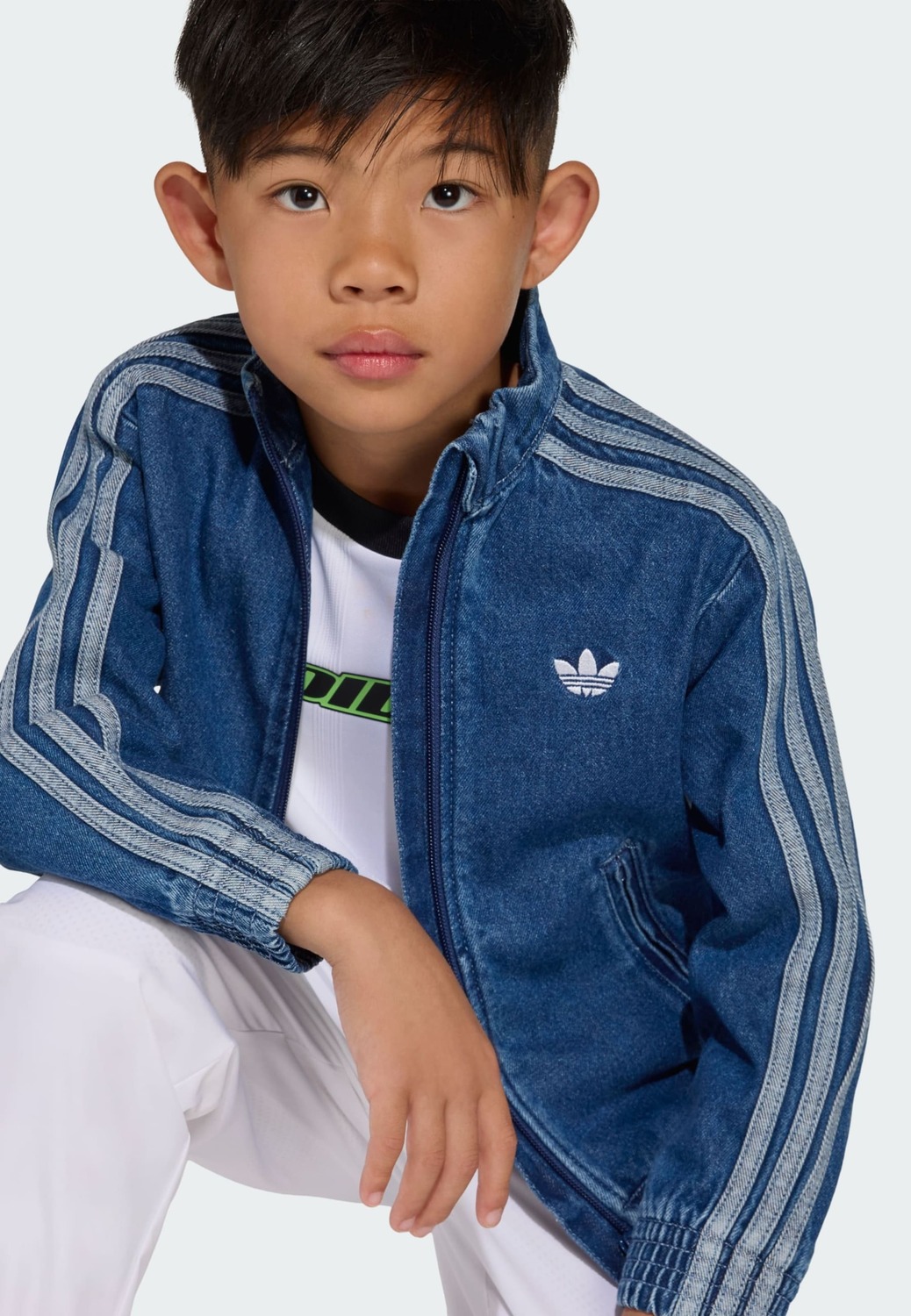 Adidas Originals Куртка межсезонная 'Firebird' в голубом дениме, светло-голубой — фото 4