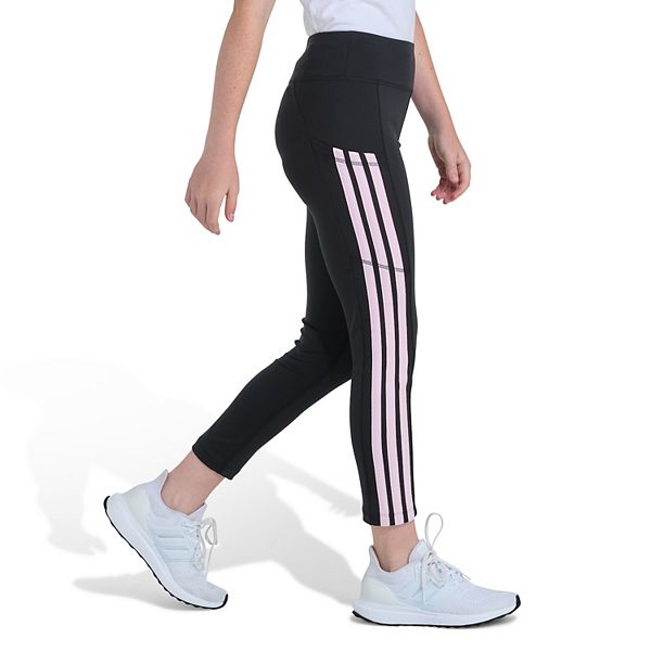 Детские леггинсы с отдельным поясом, карманом для телефона и 3 полосками Adidas — фото 3