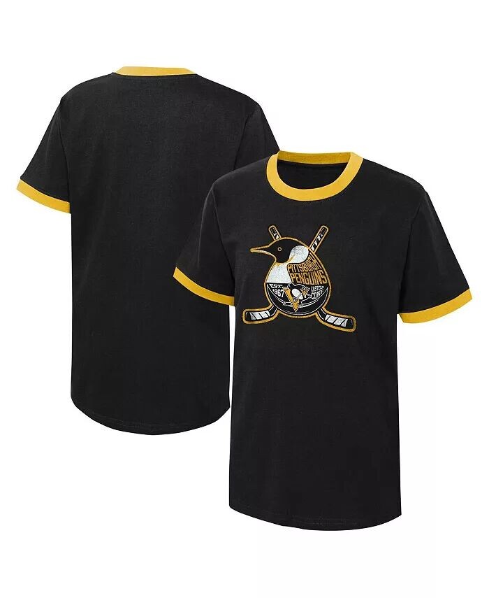 

Футболка Big Boys Black Distressed Pittsburgh Penguins Ice City Outerstuff