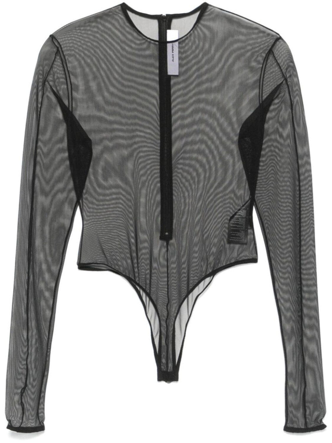 

Alex Perry сетчатое боди с длинными рукавами, черный