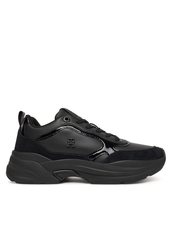 Кроссовки Chunky Runner Patent FW0FW08840 Tommy Hilfiger, чёрный