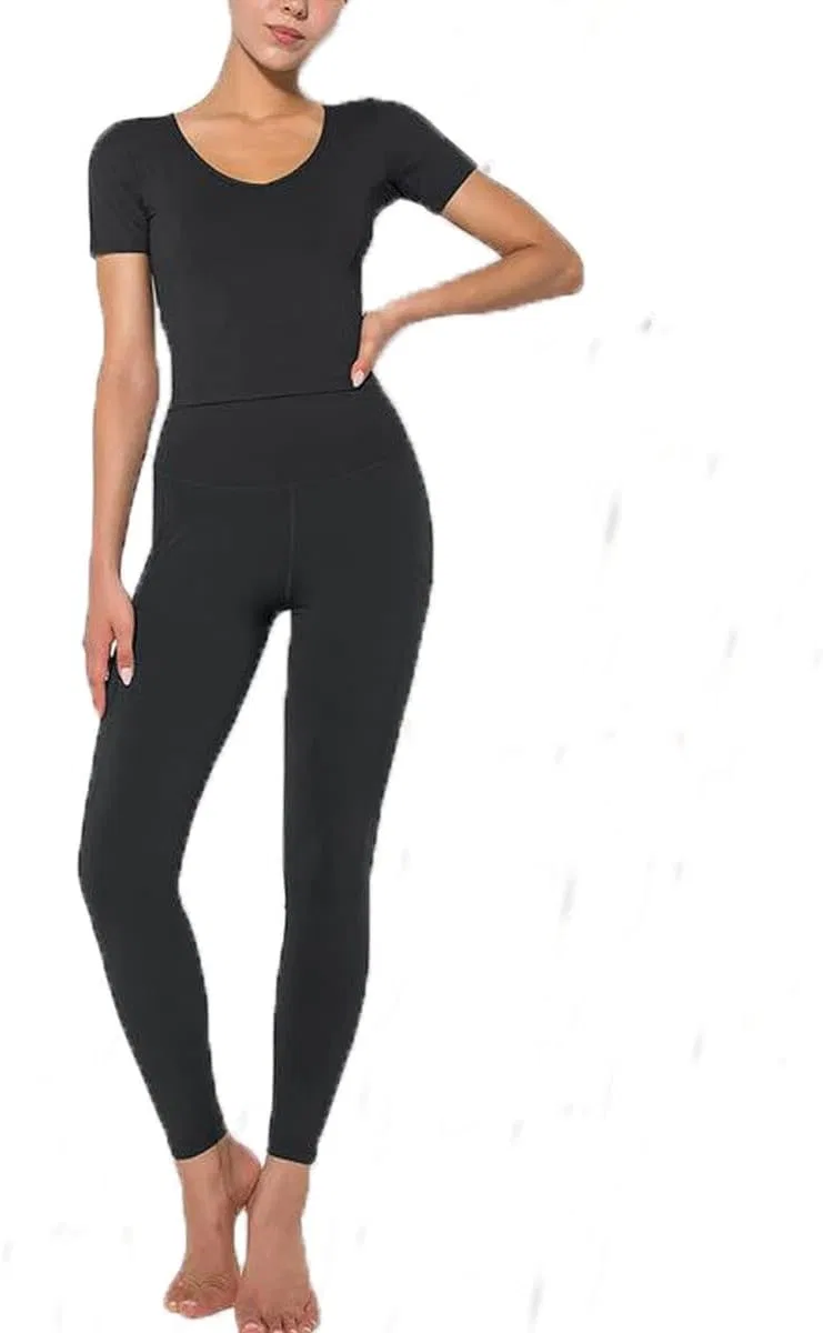 Спортивный костюм с V-образным вырезом, Generic, 2 предмета, Black