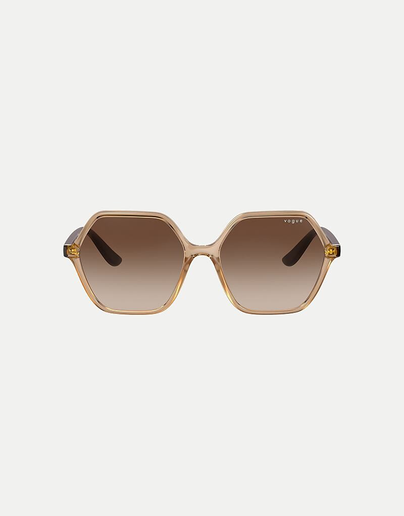 

Vogue - Очки - VO5361S - Прозрачные прямоугольные солнцезащитные очки карамельного цвета с коричневыми линзами