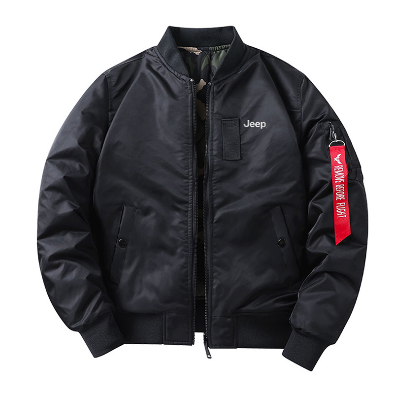 

Jeep Пилотская куртка унисекс, Black Double-Sided Puffer Jacket