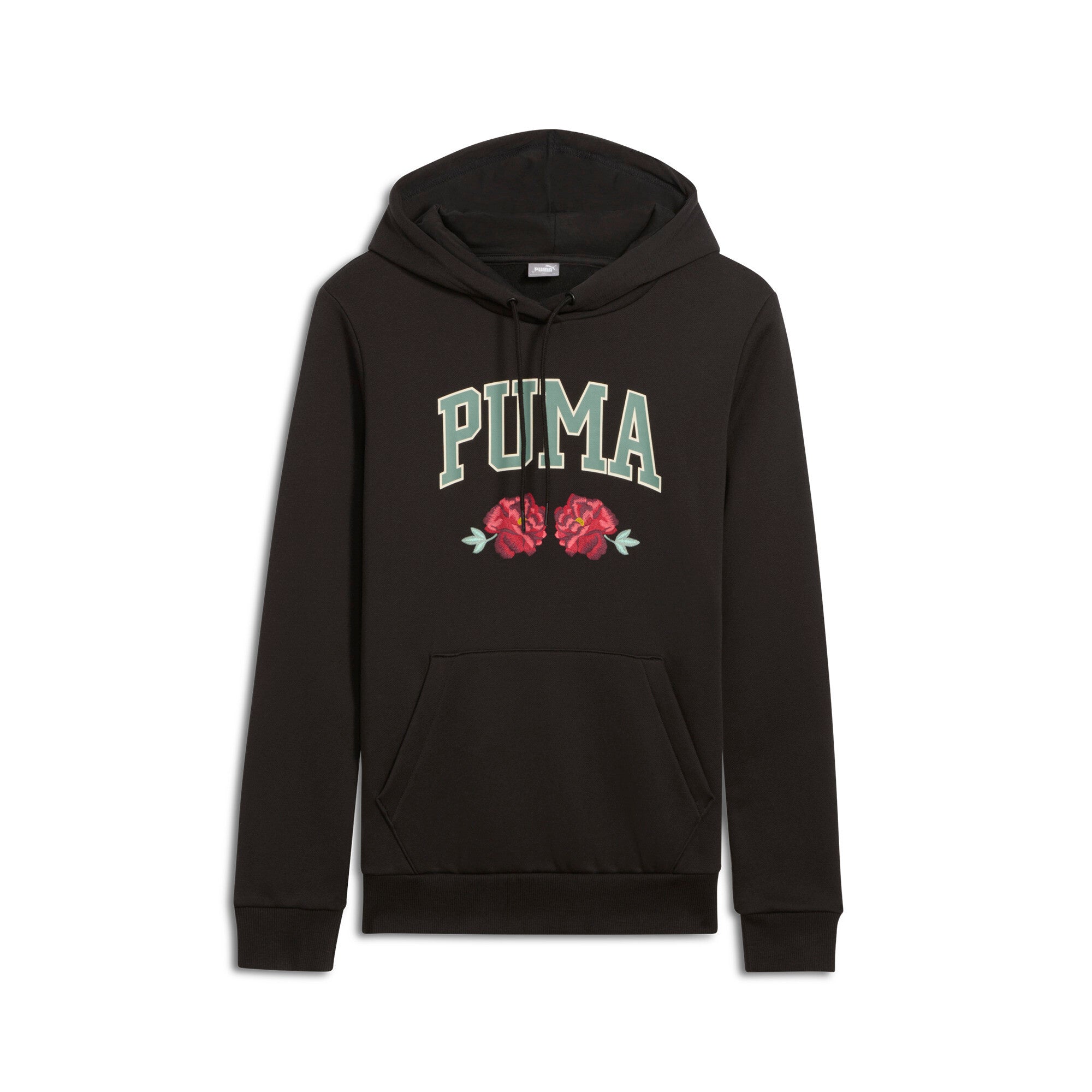 

Женская толстовка с капюшоном PUMA с вышитым цветочным узором, черный
