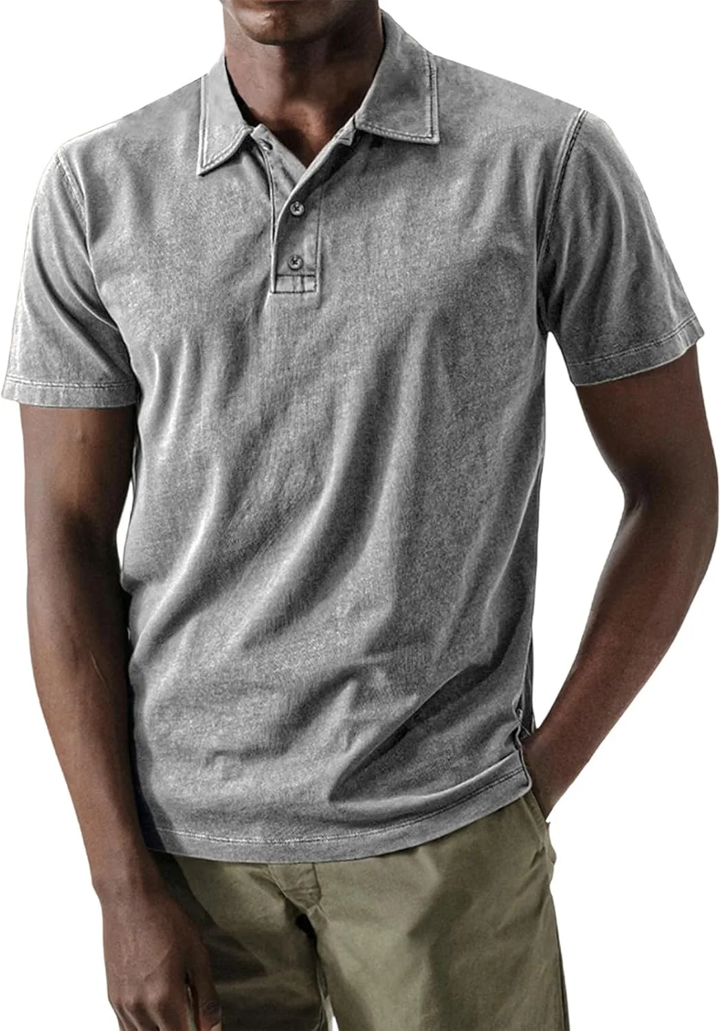 

Винтажная поло с коротким рукавом для мужчин