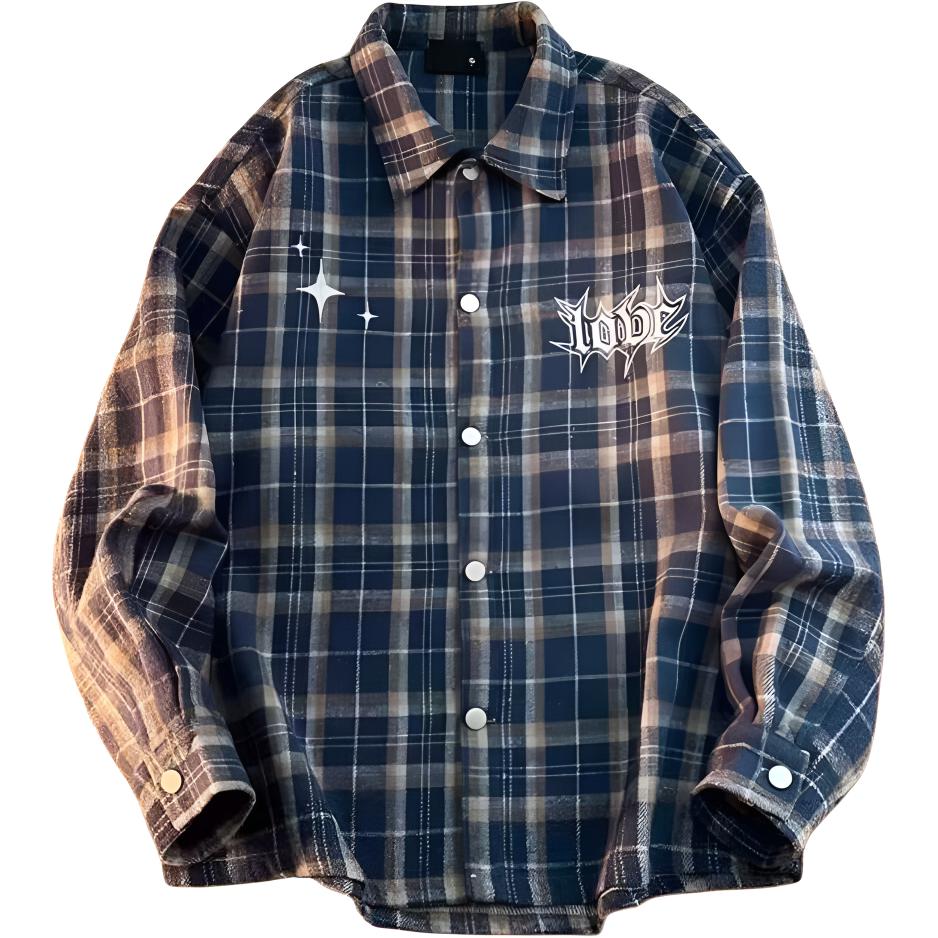 

ZIAREL Рубашка Unisex Blue Lapel Moderate Hawaii