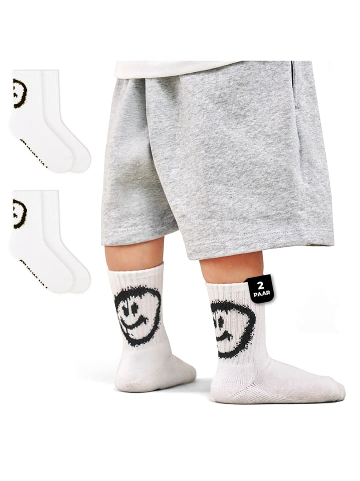 

Von Jungfeld Детские теннисные носки «Улыбашка», спортивные носки белого цвета