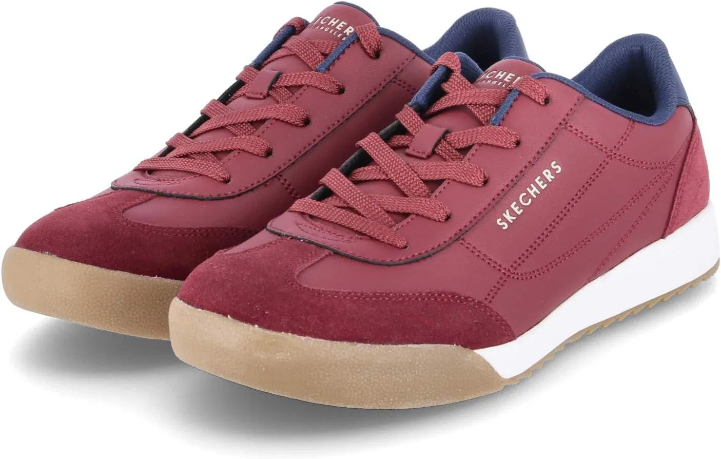 Мужские кроссовки Skechers Zinger Ultimate Classic, Burgundy Duraleather Suede Insignia Blue