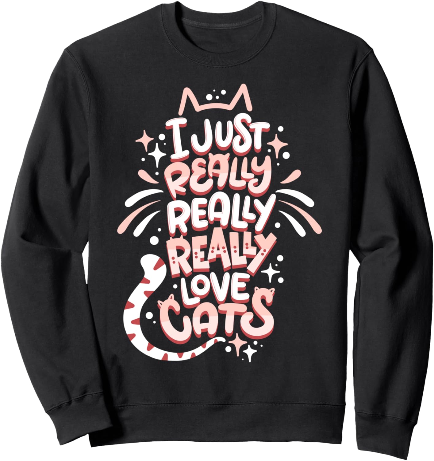 

Толстовка, Я очень люблю кошек, милых домашних животных, любителей котят, милую толстовку с цитатой о кошках Funny Cat Quote, черный