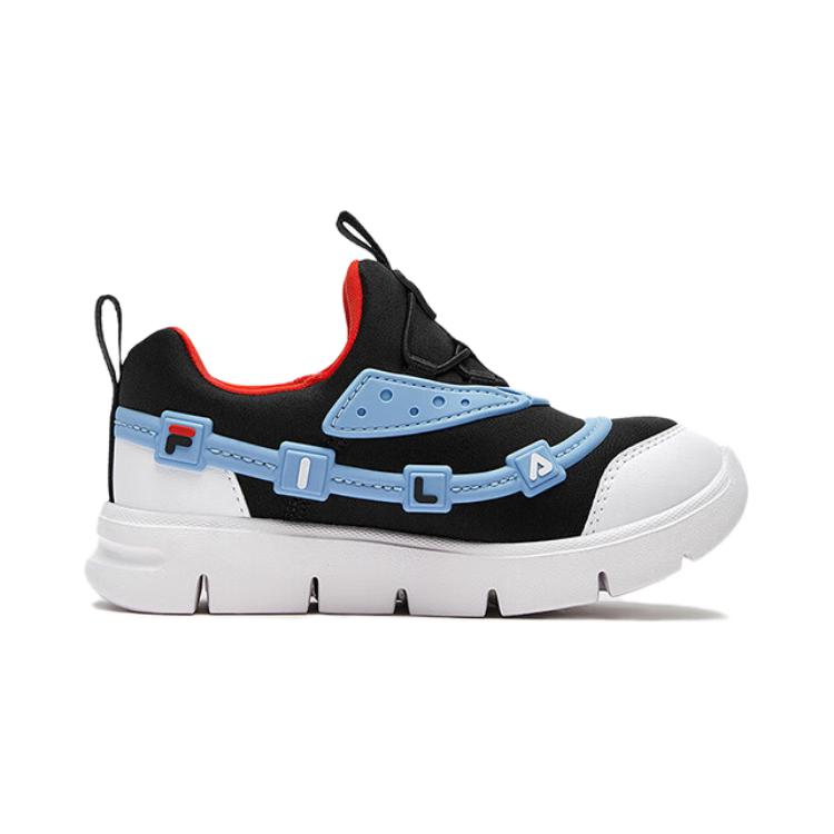 FILA KIDS Скользостойкие амортизирующие низкие детские тренировочные кроссовки Black White для детей 3-7 лет — фото 3