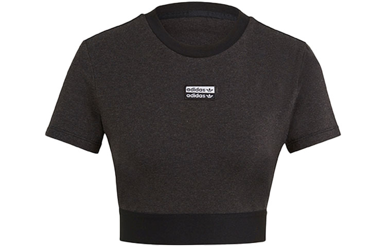 

Женский укороченный топ цвета металлик Adidas Originals, Metallic Black