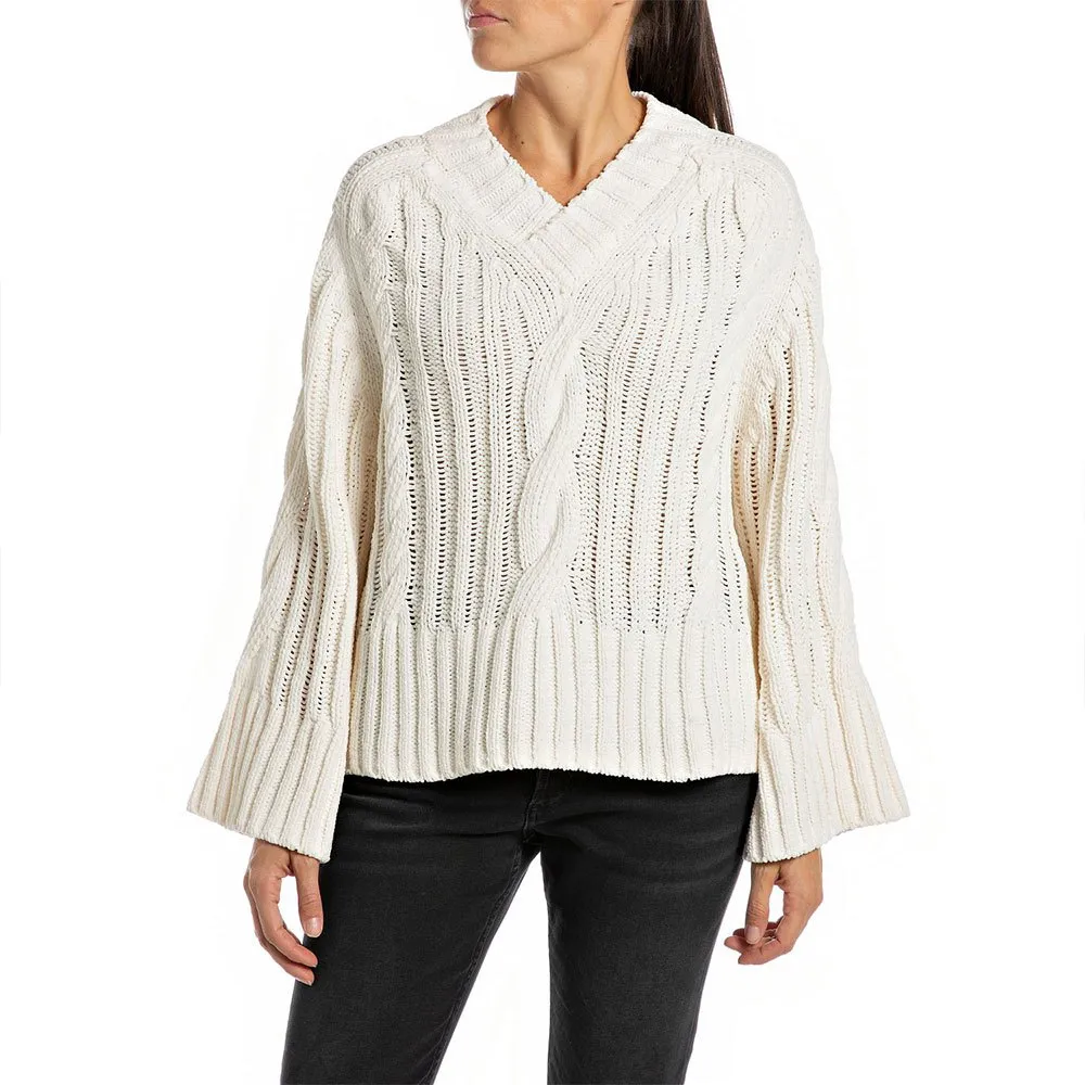 

Свитер Replay DK3313.000.G22926 v neck, белый