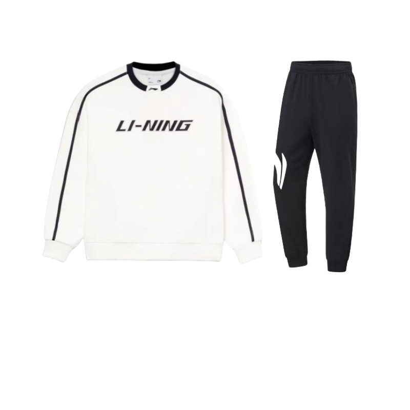 

LiNing Casual Sportswear Unisex Li-Ning, clothing sets (айвори top+черный bottom)