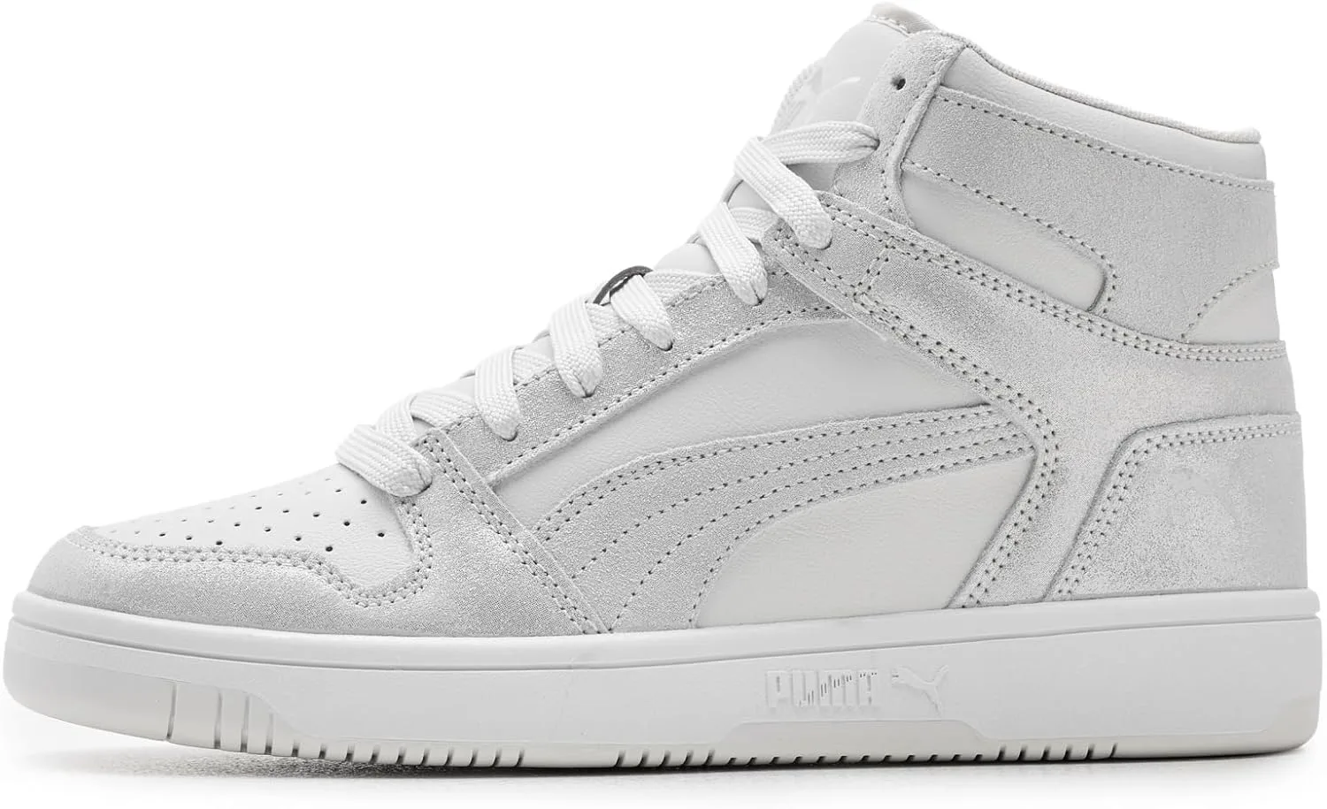 Женские кроссовки Puma Rebound Layup Luster Mid, серый/серебристый — фото 4