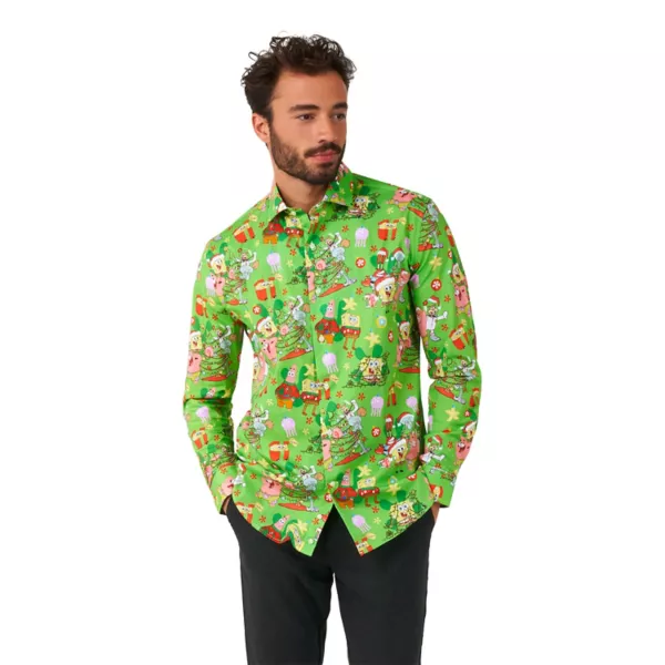 

Мужская рождественская рубашка Opposuits, цвет spongebob christmas