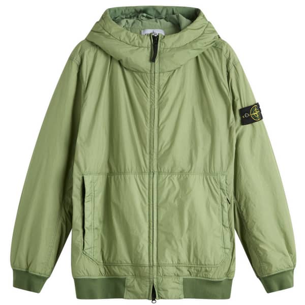

Куртка Primaloft с капюшоном из жатого репсового нейлона Stone Island, цвет sage