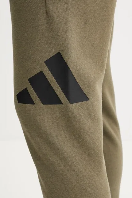 Спортивные штаны c эластичным поясом Adidas, зеленый — фото 4