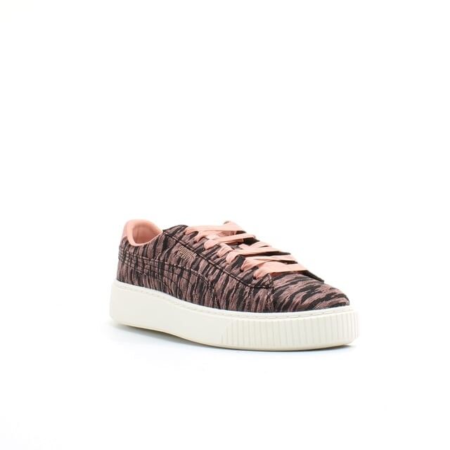 Женские/Черные кроссовки Basket Platform vr Puma, розовый — фото 2