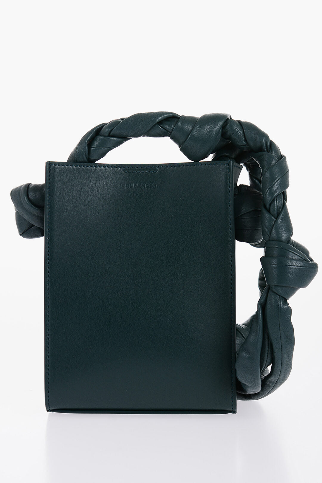 

Сумка через плечо Jil Sander Leather Tangle с плетеной ручкой, зеленый