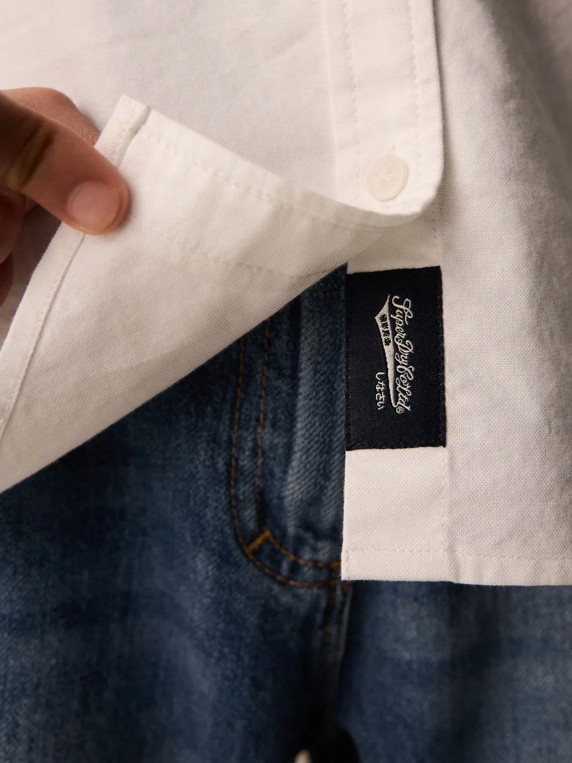 Рубашка на пуговицах стандартного кроя Superdry & Co, White — фото 4